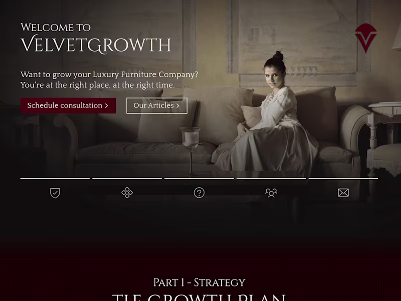 Cover image for VelvetGrowth | Framer Design & Development, Responsive Design