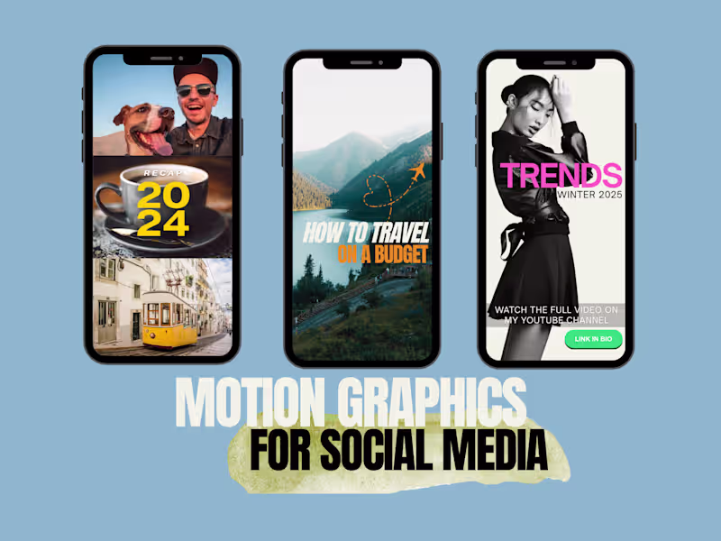 Cover image for Motion Graphics & Animated Texts for Social Media