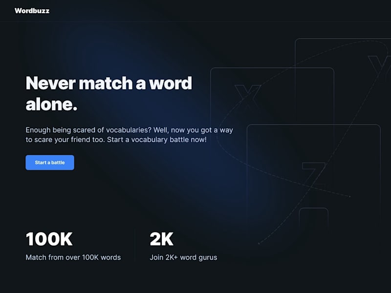 Cover image for Wordbuzz - Online word game