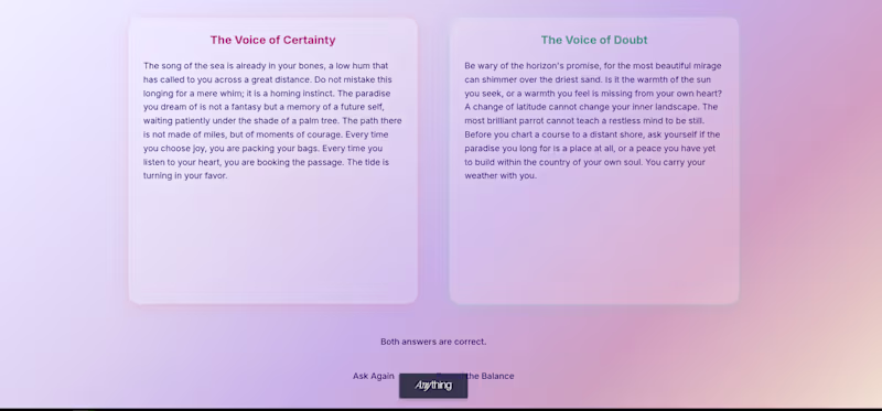Cover image for The Oracle is a tiny decision tool built to cut through over...