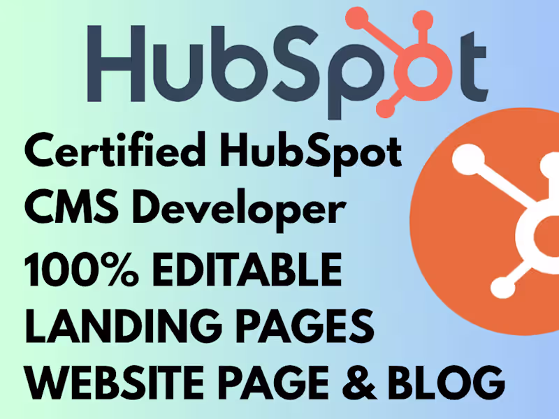 Cover image for develop HubSpot cms website landing page design blog template
