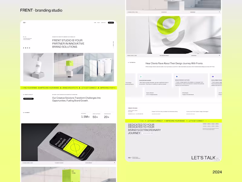 Cover image for Framer web design and development for web design studio · Frent