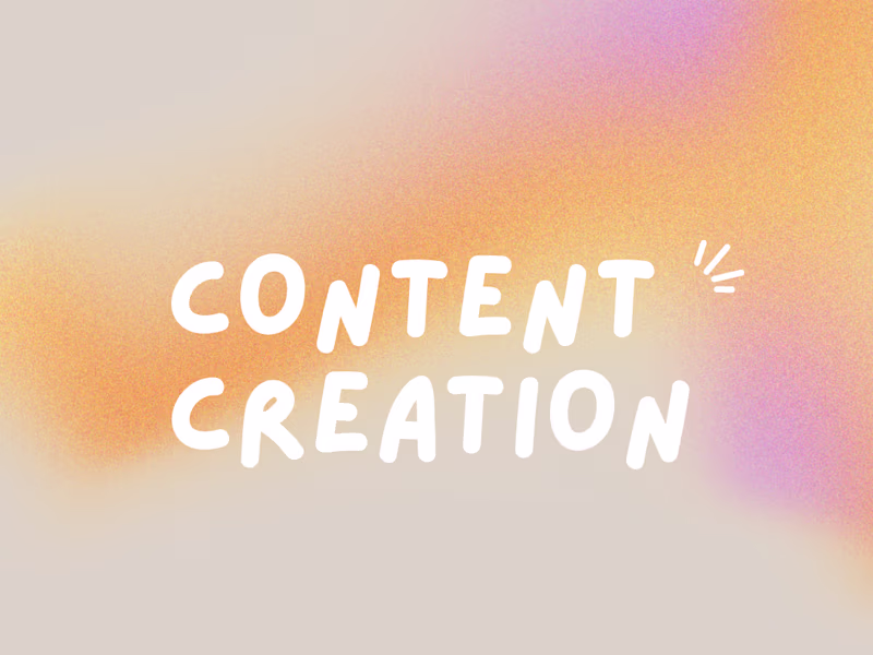 Cover image for Content creation