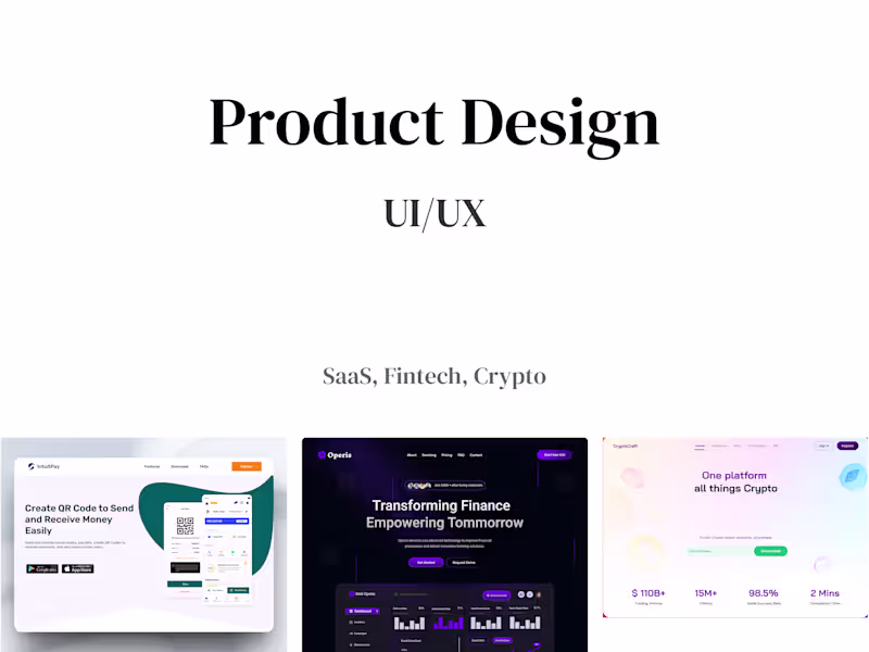 Cover image for Product Design UI/UX