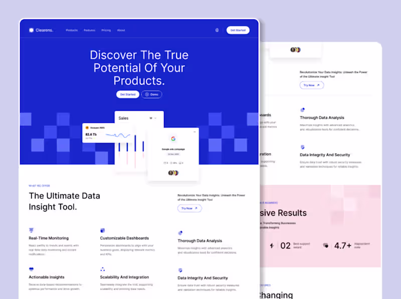 Cover image for UI design crafted in Figma and seamlessly developed in Framer 