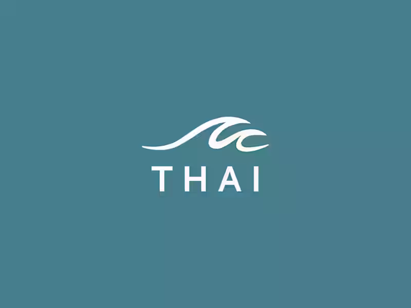 Cover image for "THAI" App and logo design.
