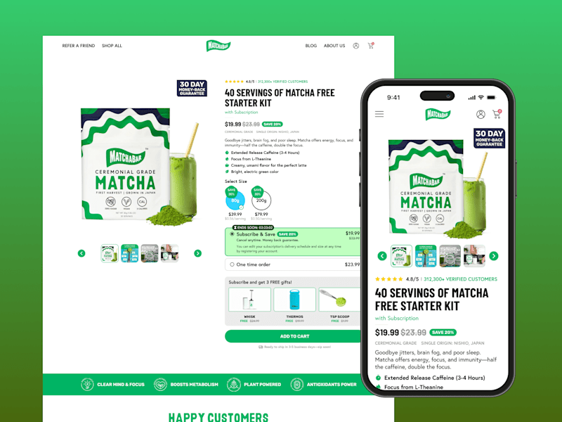 Cover image for Matchabar Starter Kit Landing Page