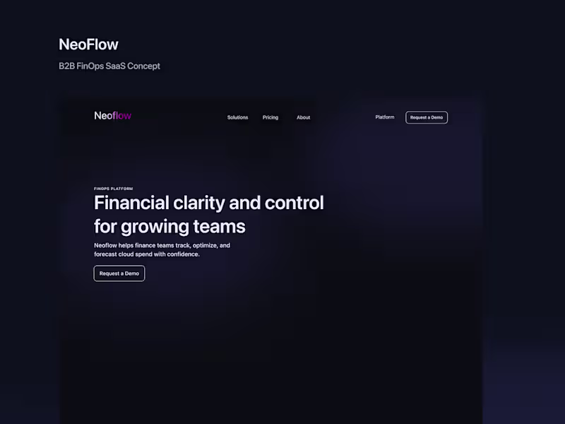 Cover image for NeoFlow — B2B FinOps SaaS