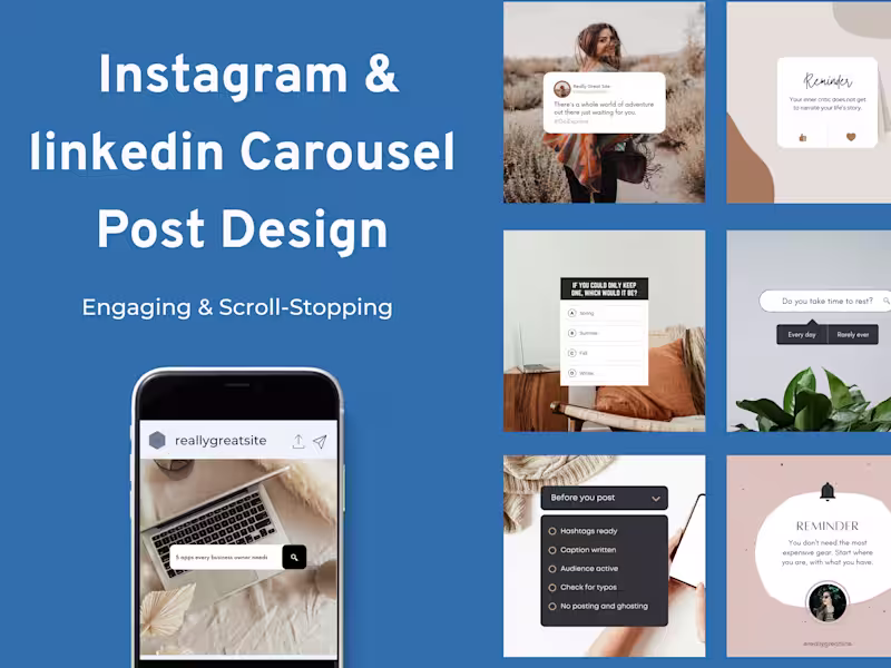 Cover image for 12 Premium Instagram Carousels