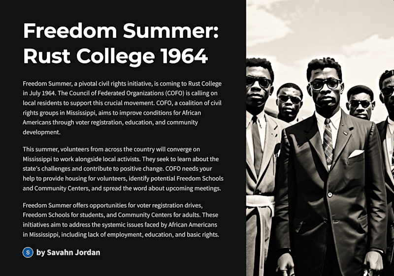 Cover image for Freedom Summer 1964 Presentation