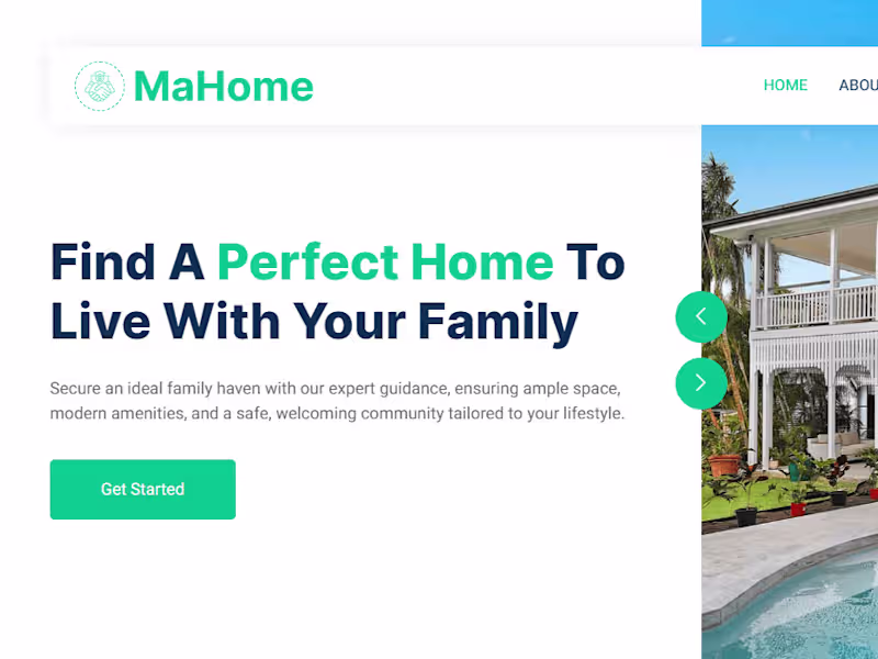 Cover image for MaHome - Real Estate WEBSITE