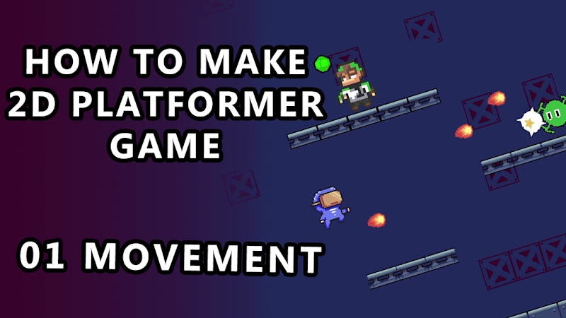 Cover image for How to make 2D Platformer Game - 01 Movement - Unity Tutorial (…