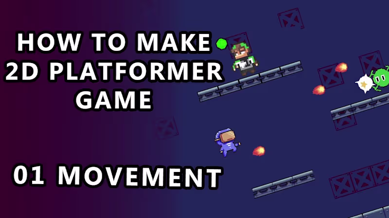Cover image for How to make 2D Platformer Game - 01 Movement - Unity Tutorial (…