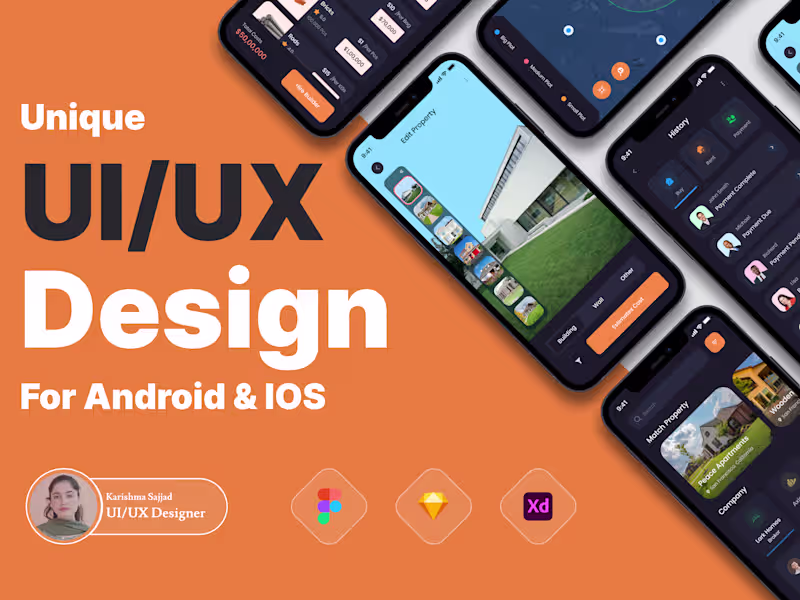 Cover image for I will do UI UX design, for your web app mobile app and websites