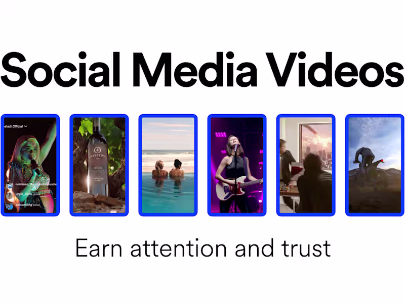 Cover image for Social Media Videos ✦ Earn attention and trust ✦ Video Editing