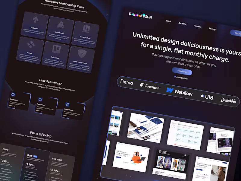 Cover image for Design Agency Website UI UX Design 