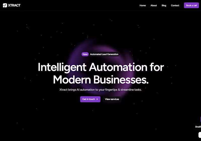 Cover image for Futuristic Hero Section Design for Xtract