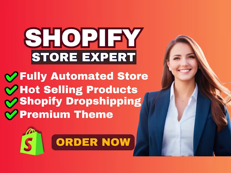 Cover image for I will create shopify store design shopify website design 