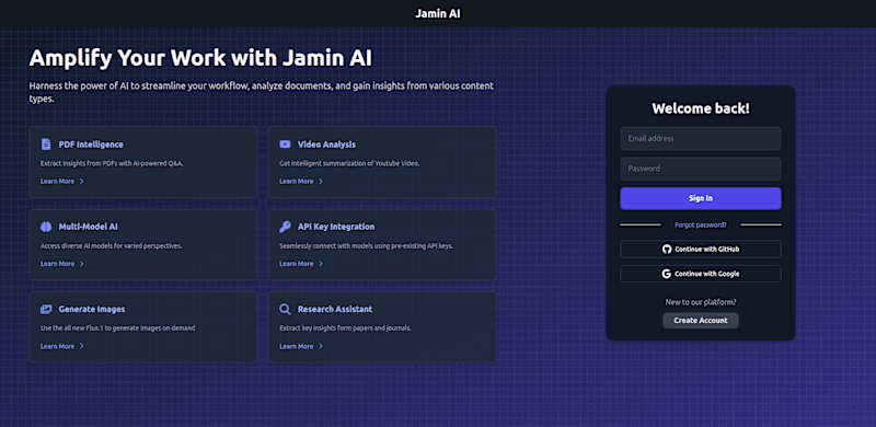 Cover image for Jamin - Fast, Helpful AI Chat