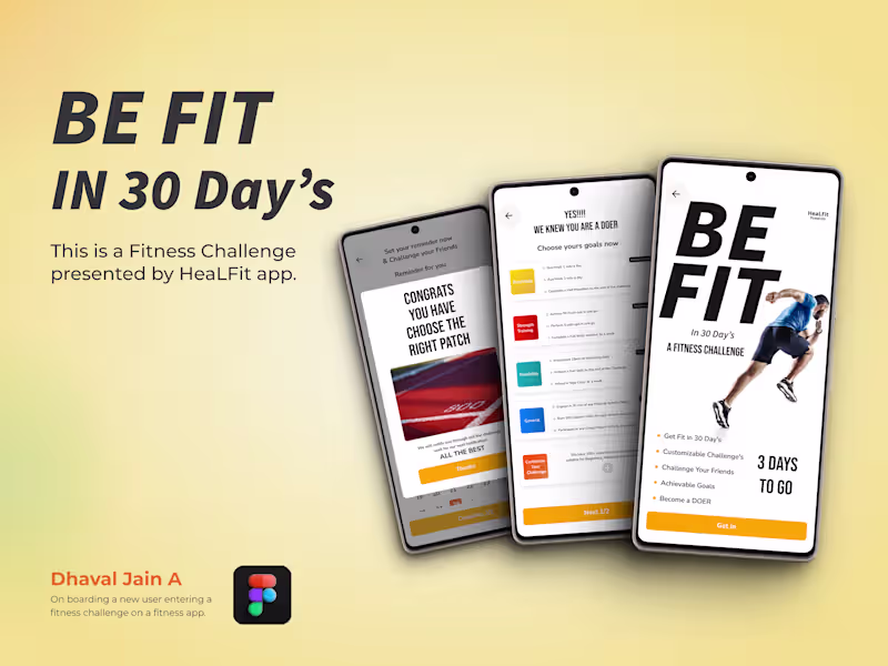Cover image for Designing a Product for a Fitness app in 24 hour challenge