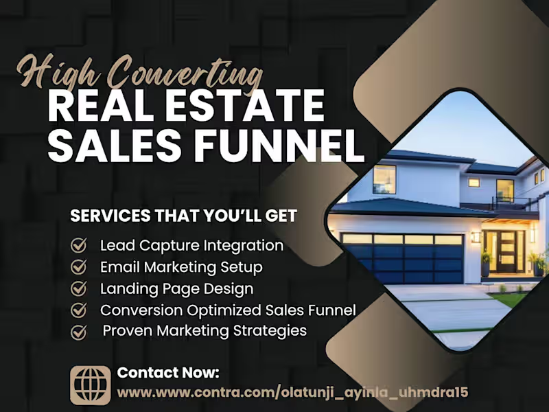 Cover image for High Converting Sales Funnel Marketing for your Real Estate biz