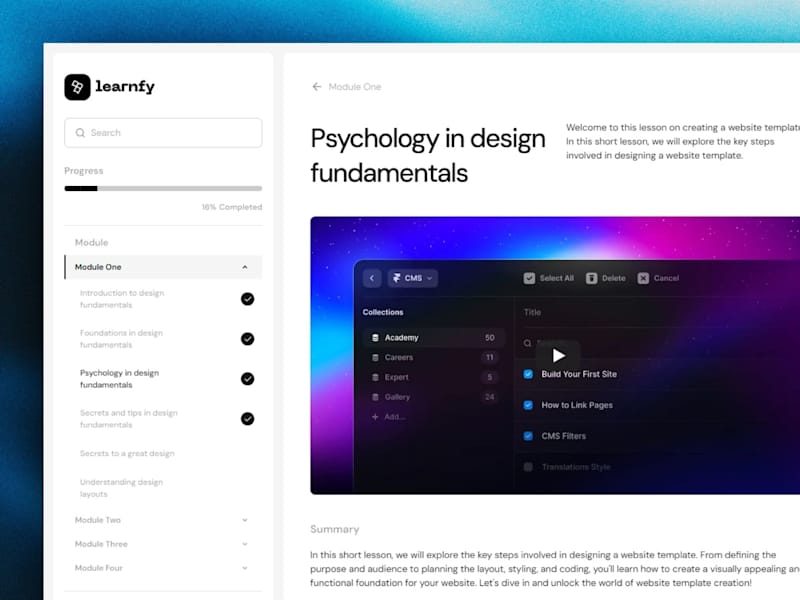 Cover image for Learnfy - Personalised Course Platform