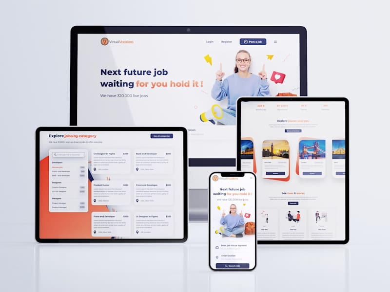 Cover image for Virtual Vocations - UI/UX Design