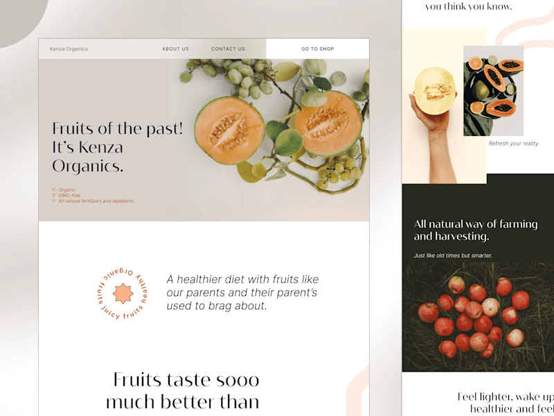 Cover image for Web Design: Kenza Organics Landing Page
