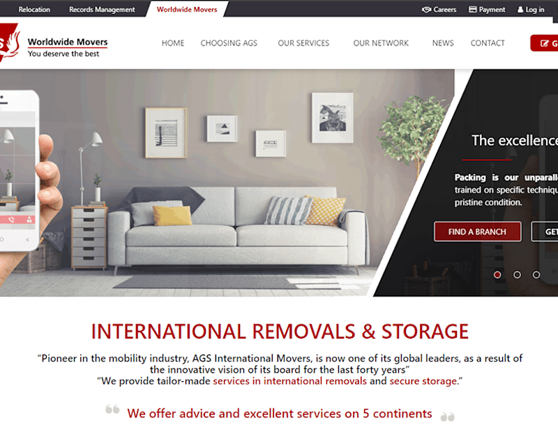 Cover image for AGS Movers Logistic & Shipping Website Design in Dubai 