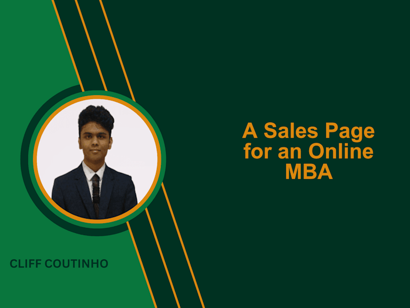 Cover image for Sales Page for an Online MBA