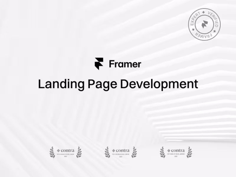 Cover image for Framer Landing Page Development