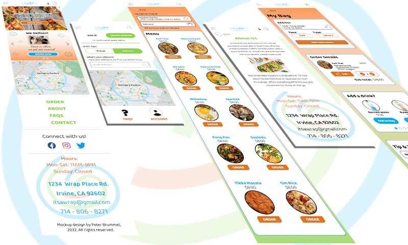 Cover image for Mobile app / website for ordering Asian food in a wrap