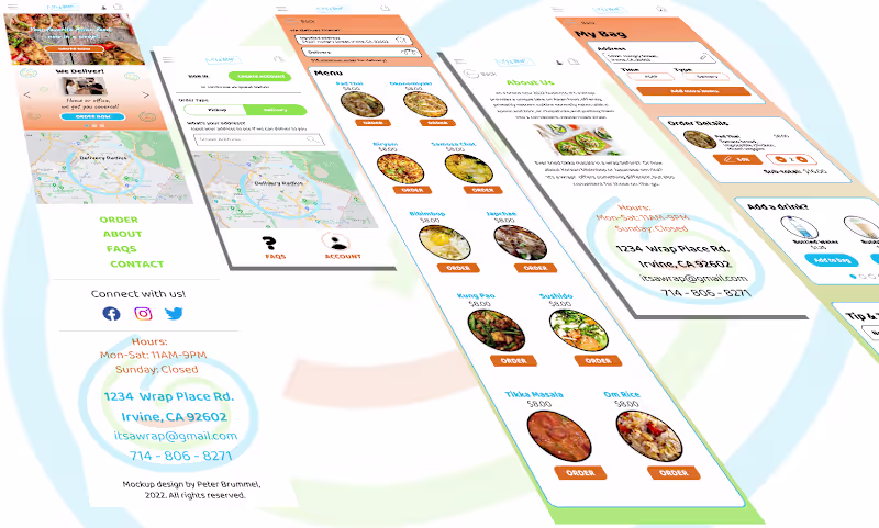 Cover image for Mobile app / website for ordering Asian food in a wrap