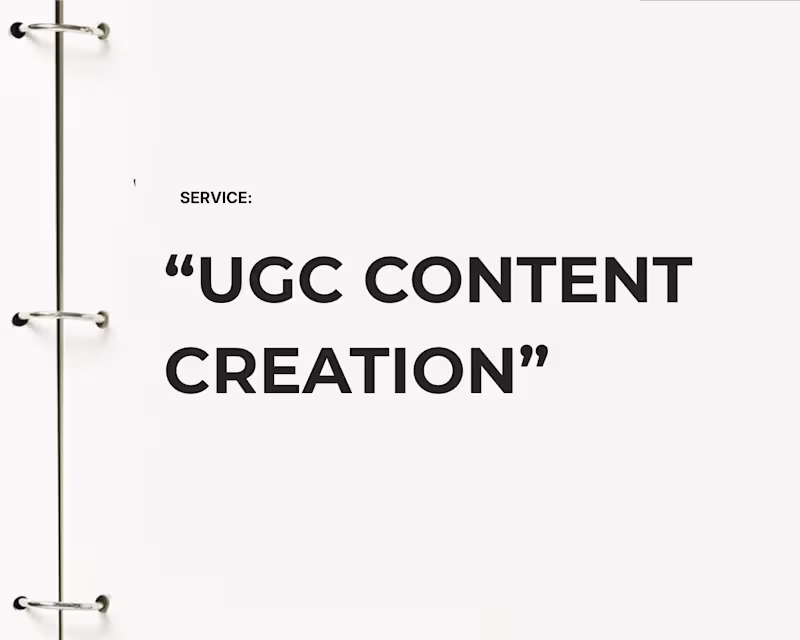 Cover image for Short Form UGC Content Creation