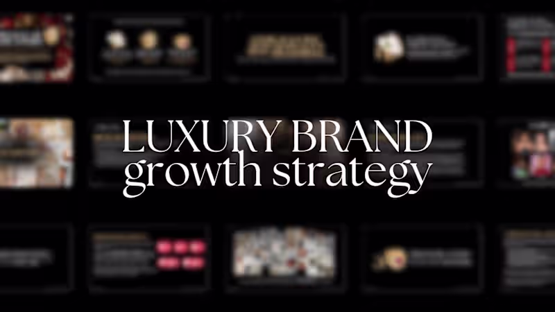 Cover image for Growth Strategy for Luxury Jewellery Brand