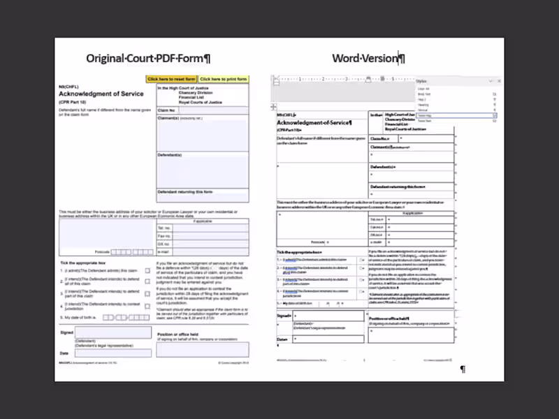 Cover image for Judicial & Statutory Form Reconstruction