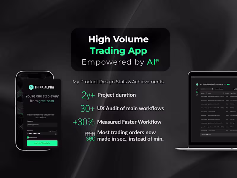 Cover image for High Volume AI Trading App - Fintech