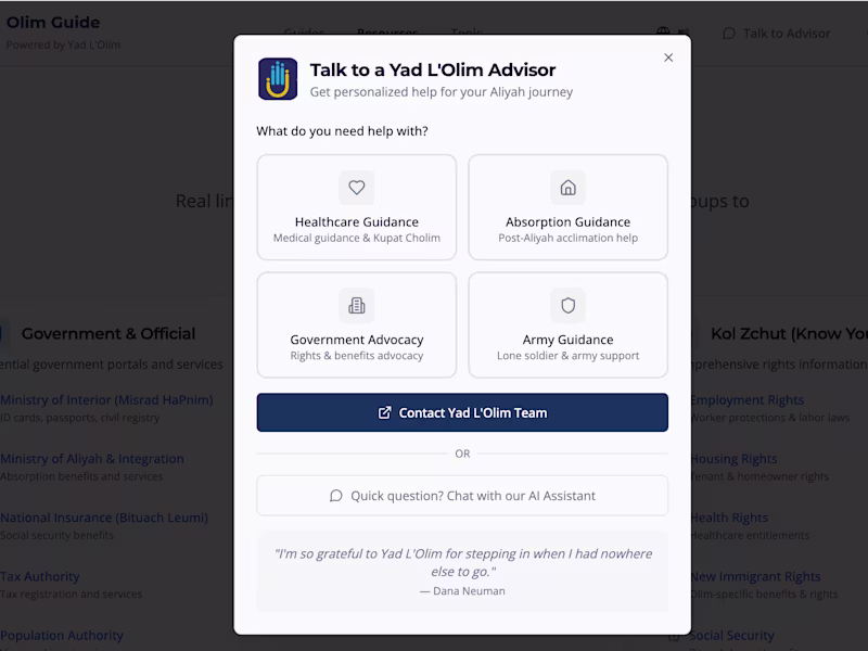 Cover image for olim-guide-israel-journey