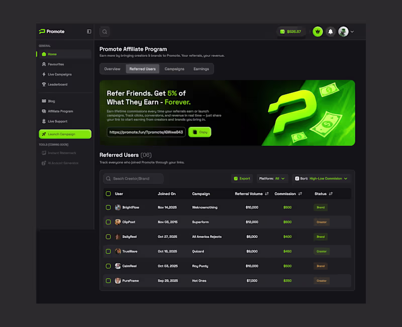 Cover image for Promote.fun (https://Promote.fun) - Affiliate Program, Produ...