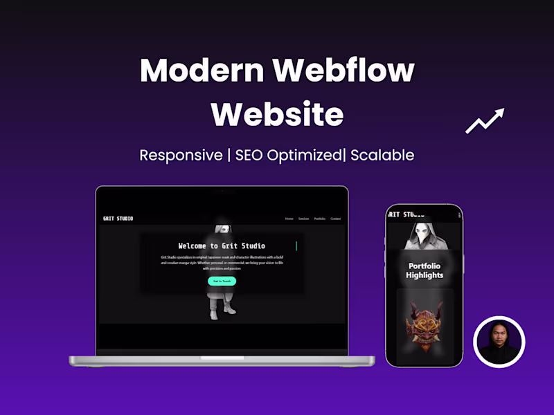 Cover image for You will get a Modern & SEO Ready Webflow Website