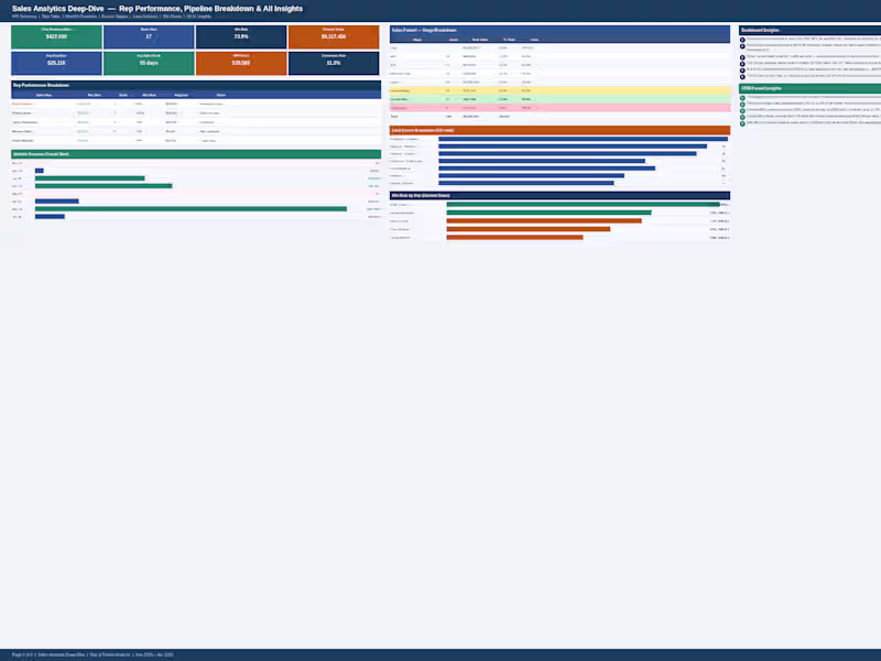 Cover image for Sales Dashboard, CRM Sales Funnel