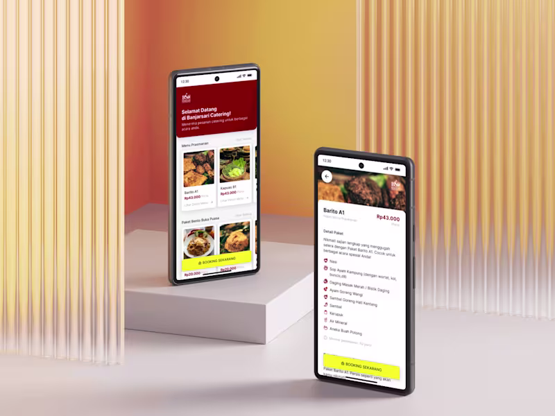 Cover image for Mobile Catering App UI – Food Booking Experience