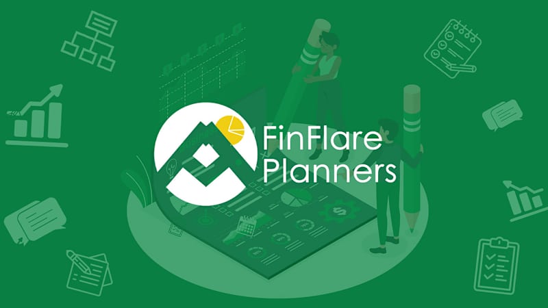 Cover image for Finflare Planners Digital Spreadsheets Brand Guidlines