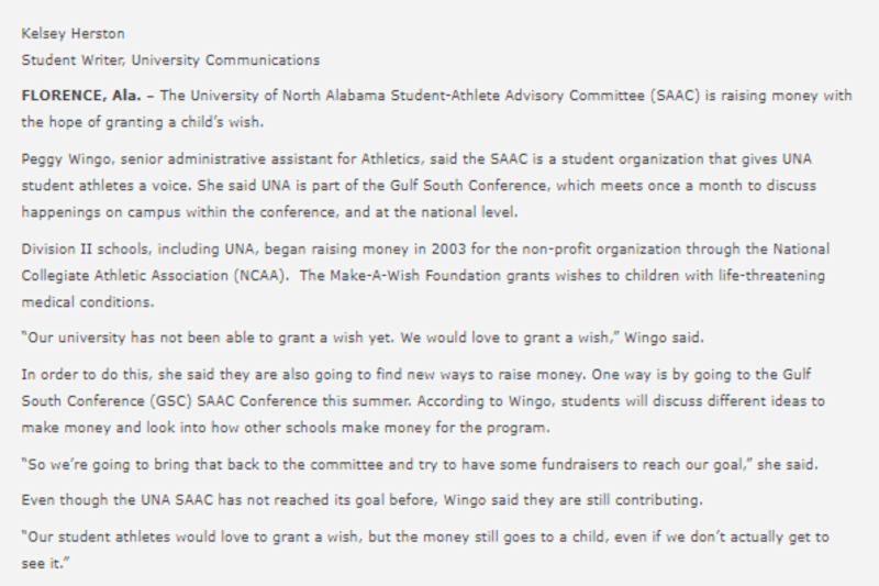 Cover image for University of North Alabama Press Releases