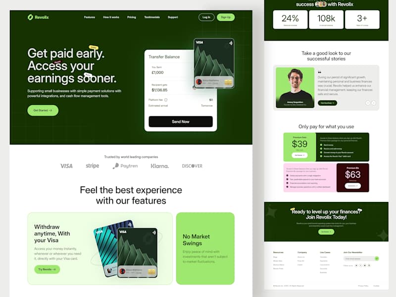 Cover image for Revolix App Landing Page UI/UX Design