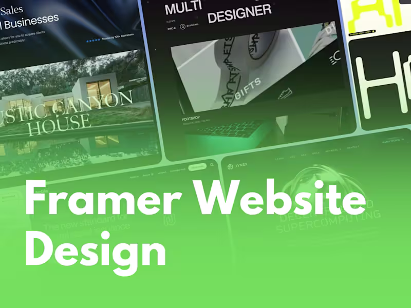 Cover image for Framer Website Design