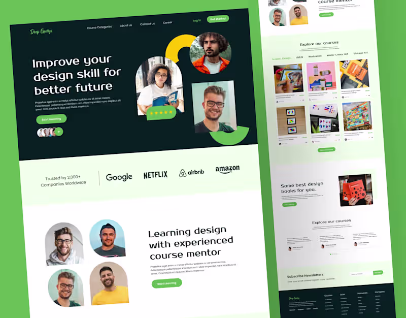 Cover image for Education platform web design