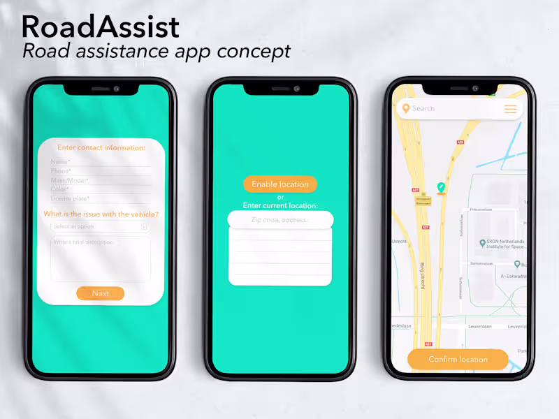 Cover image for Roadside Assistance App Concept
