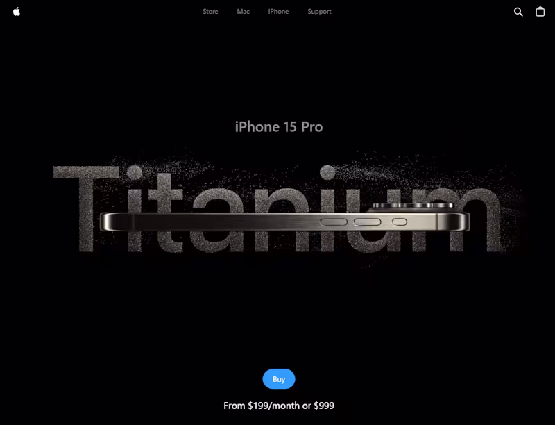 Cover image for Apple iPhone Landing Page 3D(Reimagined)