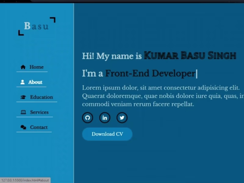 Cover image for GitHub - basu2407/BharatIntern_portfolio